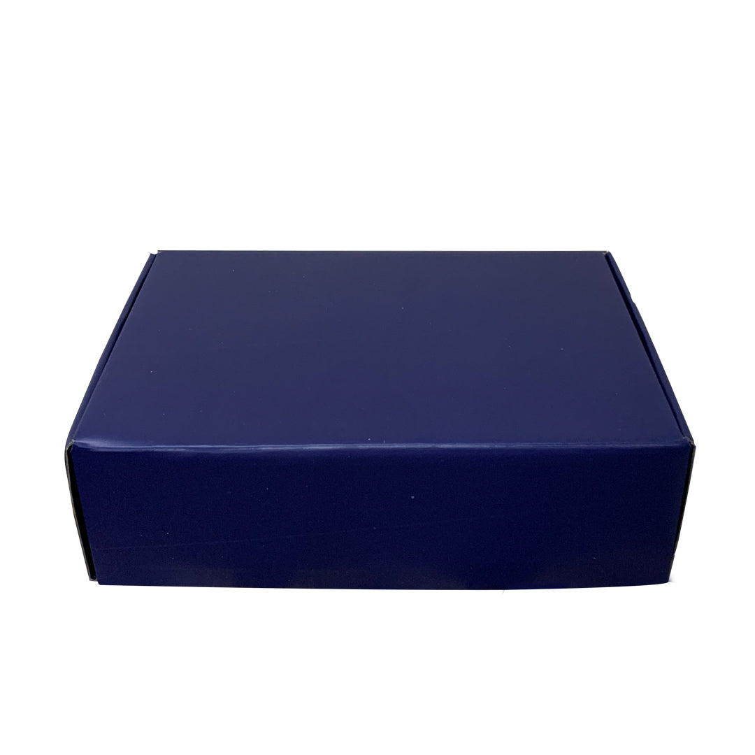 Dunkelblaue E-Commerce-Box